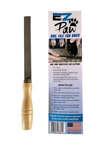 Ez Paw Nail File- Dog Nail File- Dog Grooming File- Stress Free file for dogs Nails- No Clippers No Grinders- Effective way to trim Dog Nails and Dewclaws